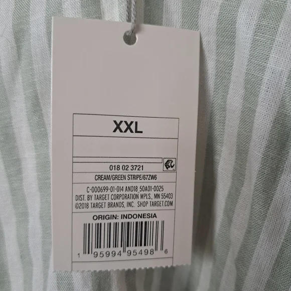 NWT A New Day (Target) striped hi-lo boho top blouse 3/4 sleeves ladies XXL - Picture 4 of 7